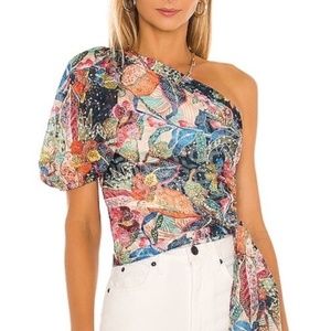 Amanda Uprichard Bexley one shoulder top